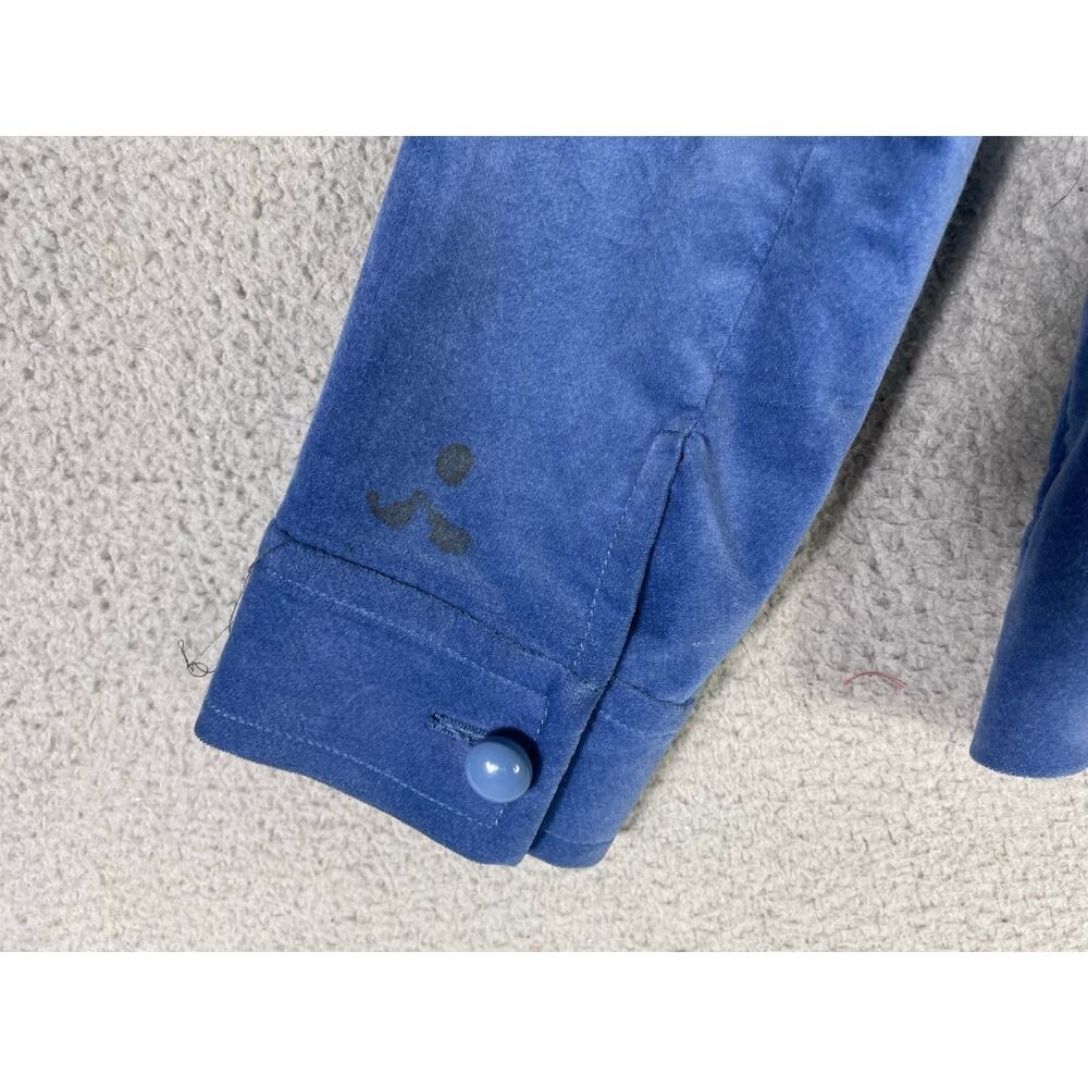 Talbots Womens Blue Corduroy Utility Jacket Mock Neck Button Front Size 8 - Picture 11 of 12